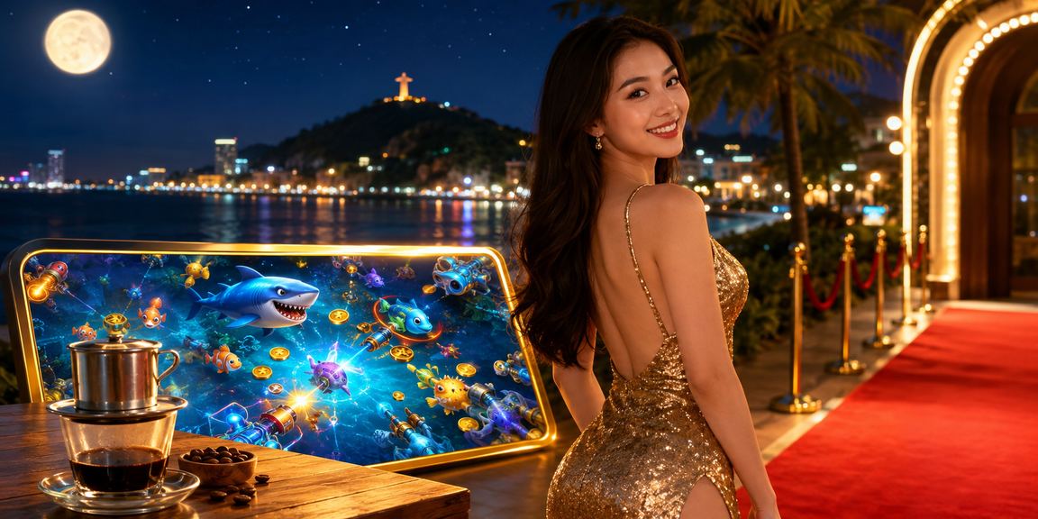 Cảnh câu cá ở Vũng Tàu với cà phê Việt Nam